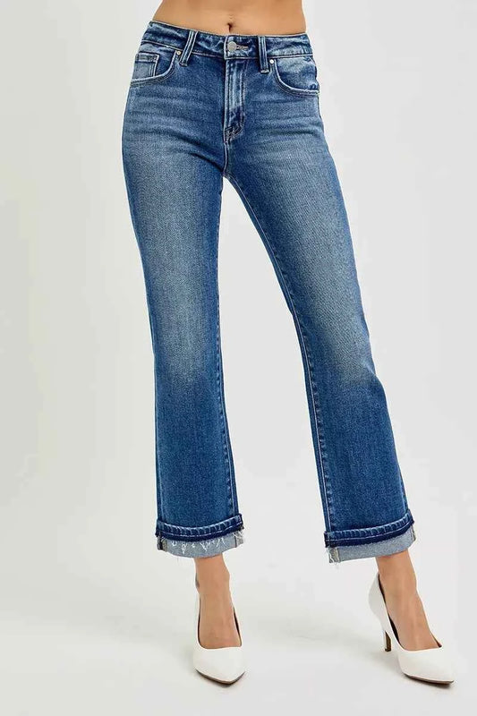 Mid Rise Ankle Straight Cuffed Jeans 218b15b03c954cbbbf8bcacb22a22600-Max-Origin
