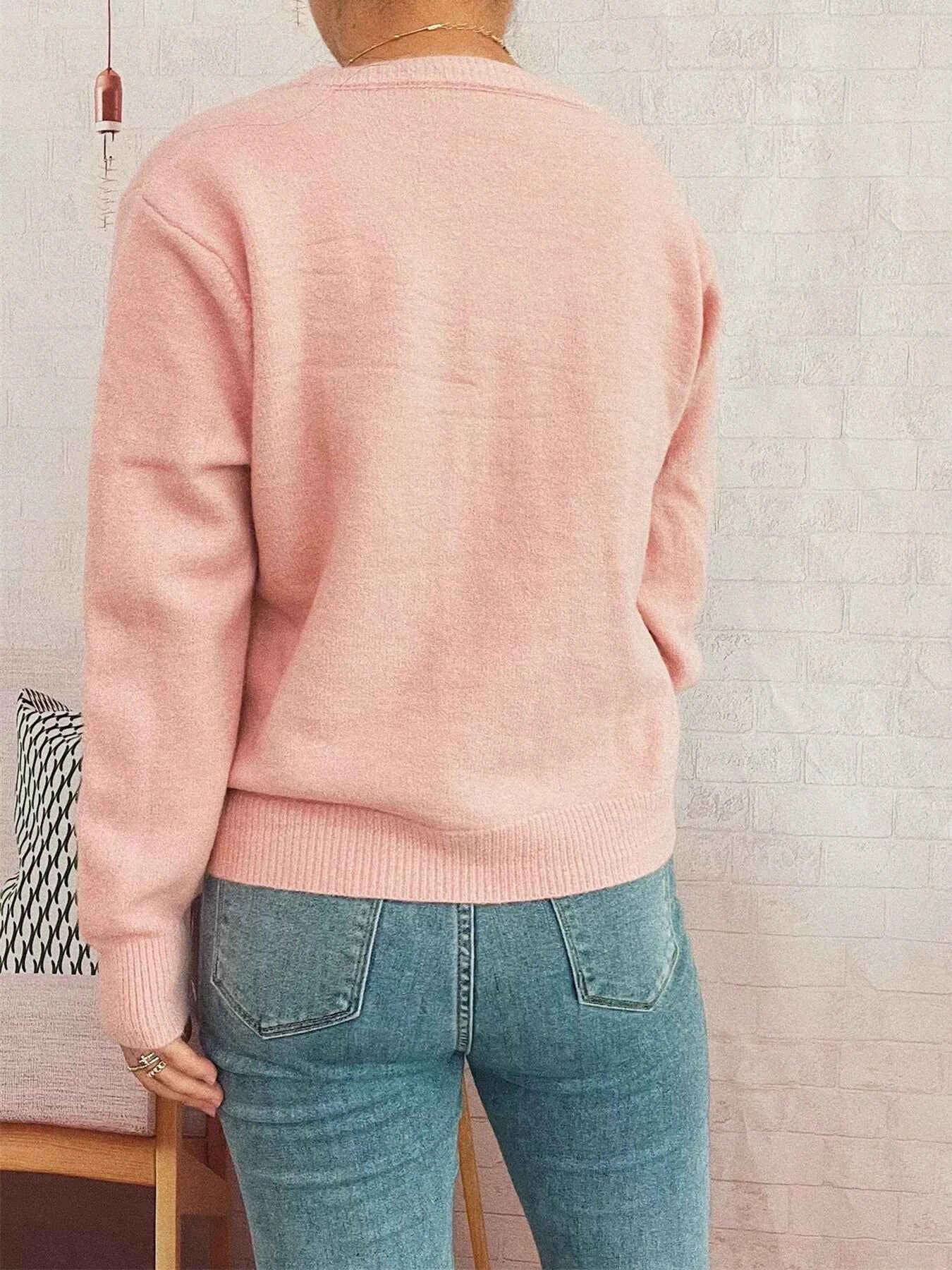 Flower Button Up Long Sleeve Cardigan 218ec92da66c4bac981e990c63fd2a40-Max-Origin