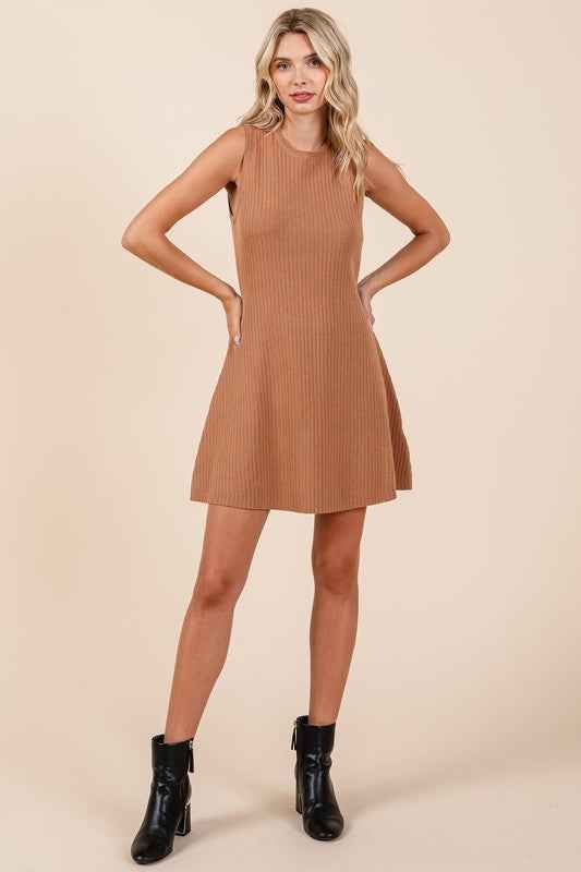 Ribbed Knit Sleeveless Sweater Mini Dress 21910294_d9b3fa2d-318c-4cc0-9437-3c462b19f12f
