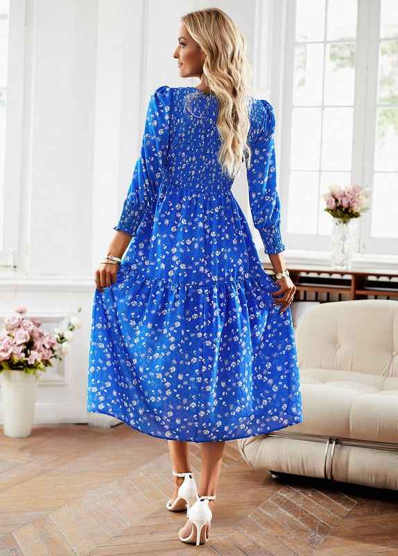 Womens Long Sleeve V Neck Ruffle Floral Maxi Dress 21944409_bf848016-3d2b-40f7-b912-35979cb8d6b7