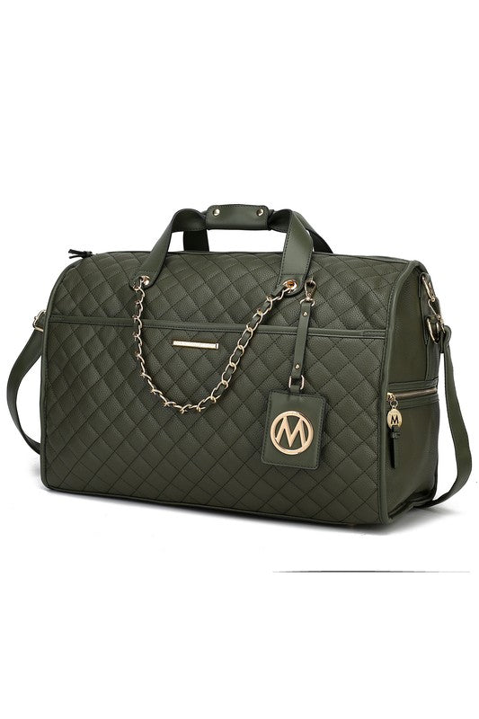 MKF Lexie Vegan Leather Women Duffle by Mia K Olive One Size 21948466_9d294bc8-7eb1-4b75-bf1f-44a92f06e31f