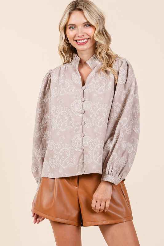 Plus Paisley Eyelet Laced Button-Up Blouse 21967694_abb605a6-1525-4290-b4af-5dba71f66fc2