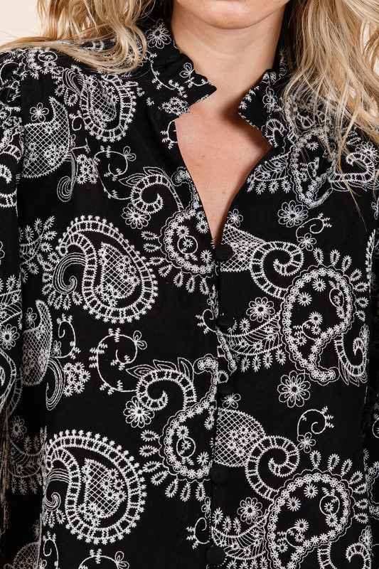 Plus Paisley Eyelet Laced Button-Up Blouse 21967694_fe973e8e-05e0-47aa-803f-0b526cfd5fef