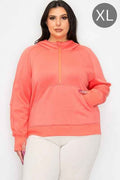 UltraComfy Quarter-Zip Hoodie - XL only Light Coral XL 21991265_ec5e98ce-983e-4e11-a4c8-b9e30a8ec0aa