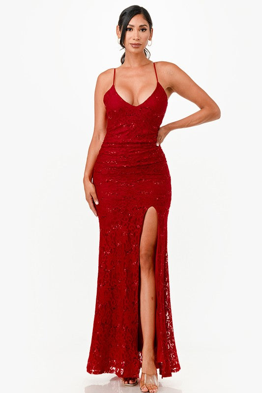 Open Back Mermaid Evening Dress – Sleeveless Lace Sequin Gown Red 21993551_dd2d9050-8815-432e-be5b-2bc9d8d158c6