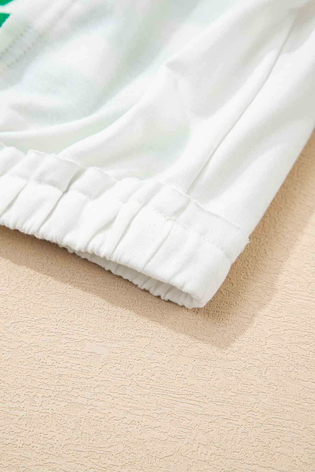 Green Striped Colorblock Patchwork Collared V Neck Cropped Pullover 21b3cad149b8b0d5