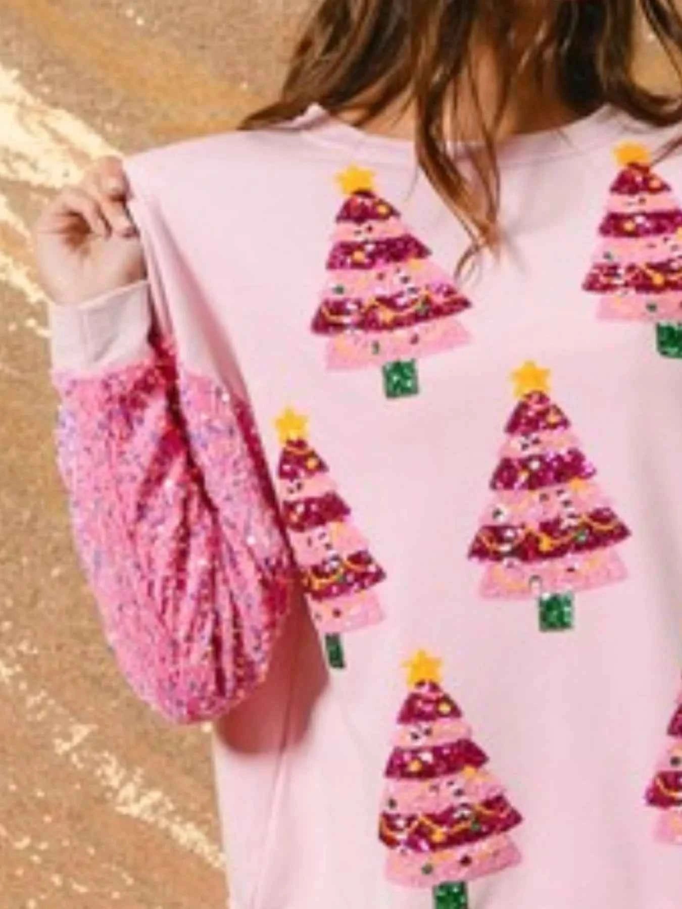 Christmas Theme Sequin Long Sleeve Sweatshirt 21b666cd-7798-4e13-a684-50ae277dbb12-Max-Origin