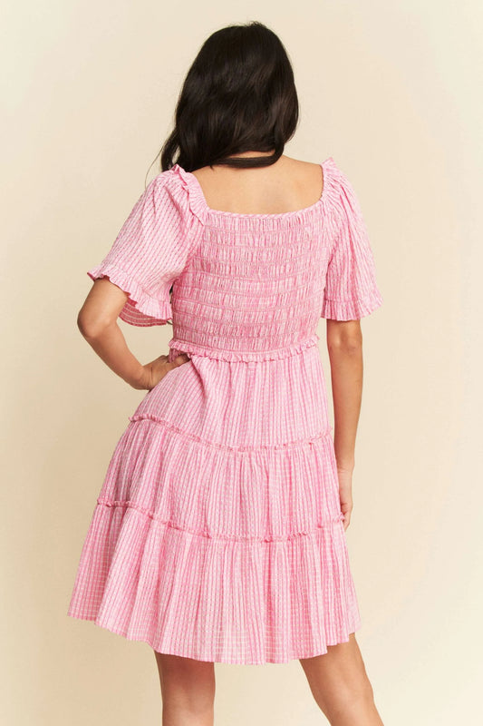 Jacquard Checker Smocking Tiered Dress 21dec342852c4f278dc6caa72c76cd4c-Max-Origin