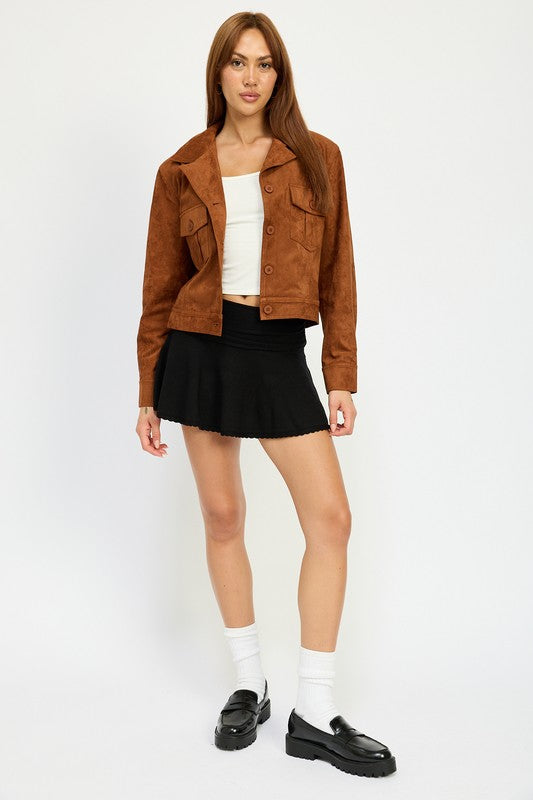 Sude jacket with pockets 22072757_178edfb4-cdca-4c41-a214-cf8b9ab8c4a5