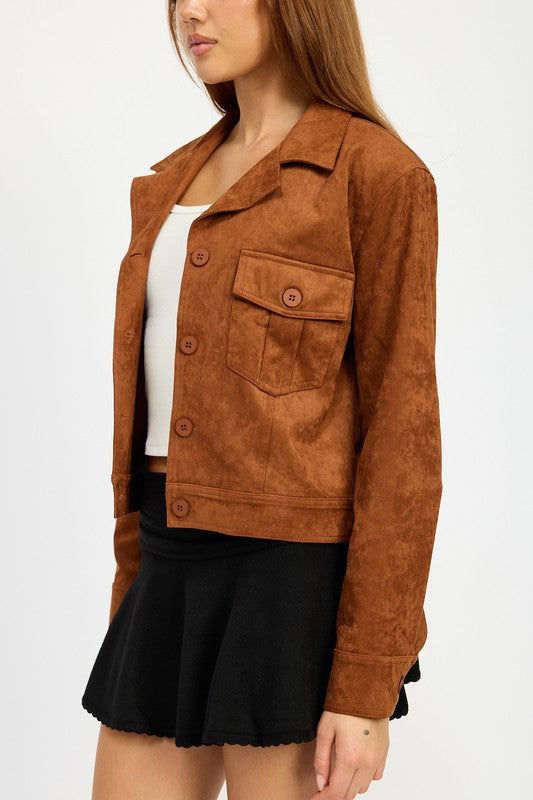 Sude jacket with pockets 22072757_1b71b15f-8936-404d-bfd8-a09a4a6fb2a6