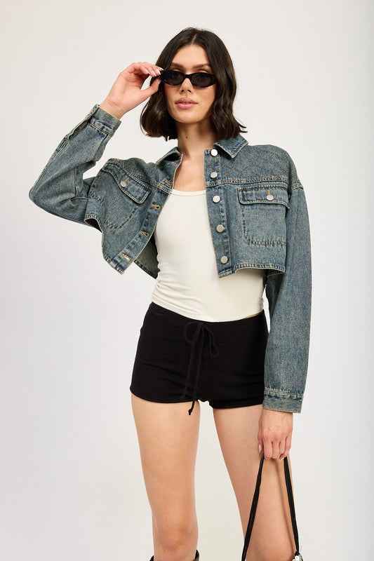 EMBROIDERED DENIM CROP JACKET WASHED DENIM 22072840_12c6f2ac-0a69-4c40-8b00-a5ee3a9651ef