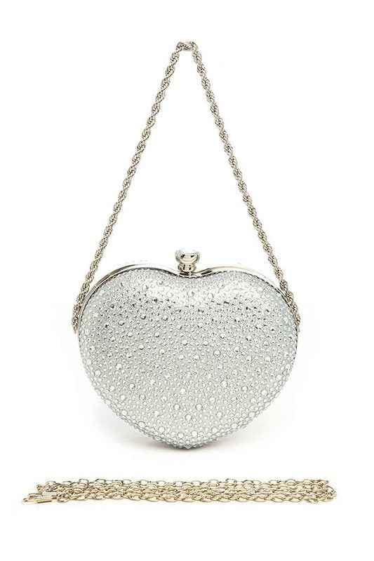 Rhinestone Pave Heart Shape Party Box Clutch Silver O S 22106199_3f9d240d-a951-4b40-a032-62f1ef0d8ffa