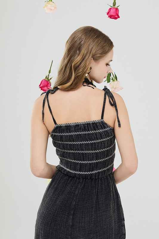 Smocked Top Wide Leg Gauze Jumpsuits 22240956_228bf70f-c389-4b24-96a0-edead6716af2