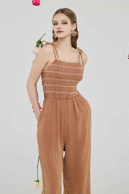 Smocked Top Wide Leg Gauze Jumpsuits 22240956_6fe3aa8e-19ff-4683-b97a-676fe027305e