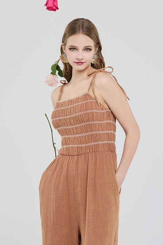 Smocked Top Wide Leg Gauze Jumpsuits 22240956_db771457-df5d-4214-a084-3096d9d280a5