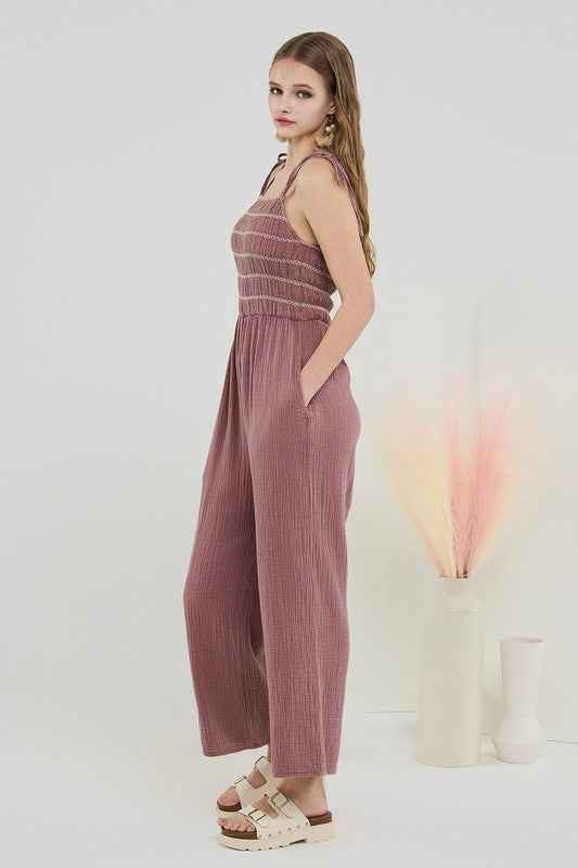 Smocked Top Wide Leg Gauze Jumpsuits 22240956_de7aa8e0-85c8-42f2-a7af-33d4a4ba8b02