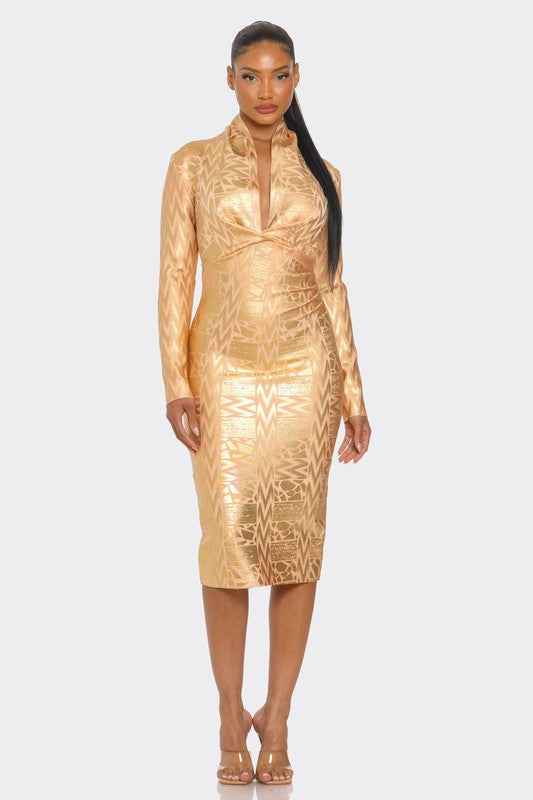 Metallic Zigzag Holiday Bandage dress 22279732_a5df2836-4b22-4c38-a6b3-fc04fc621a12