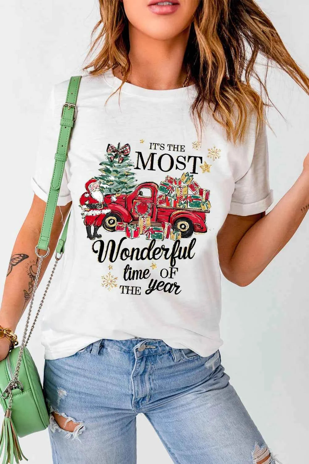 Graphic Round Neck Short Sleeve T-Shirt White 2227b3e4-bf7d-41bc-91a1-a5a1daf9583b-Max