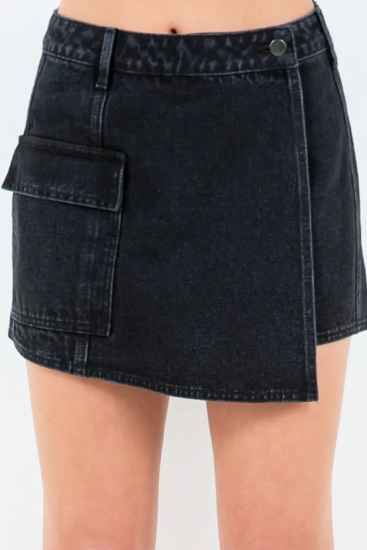 Cargo Pocket Mini Skort - Cotton Blend Slim Fit Skirt Shorts 222f8e4c-65bc-43d7-beb4-a2bfd943e0f1-Max