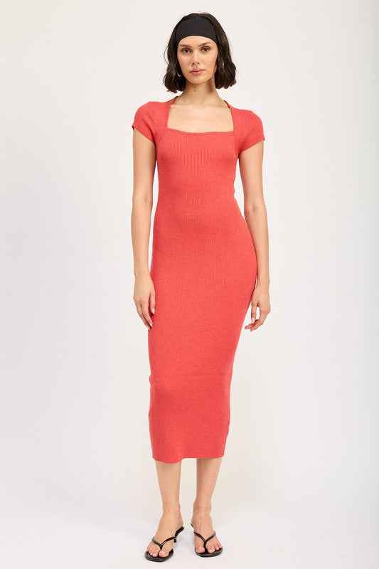 SQUARED NECK BODYCON MIDI DRESS 22308741_9417b0a7-9f68-4639-b1cd-61dfb94e5a44