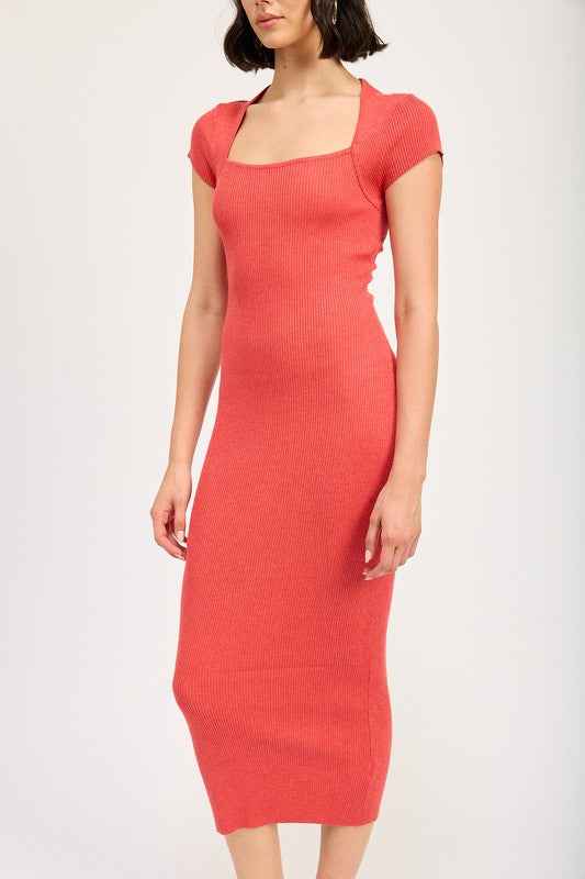 SQUARED NECK BODYCON MIDI DRESS 22308741_c0cc5a5a-3272-480e-8a47-c156363f3e5f