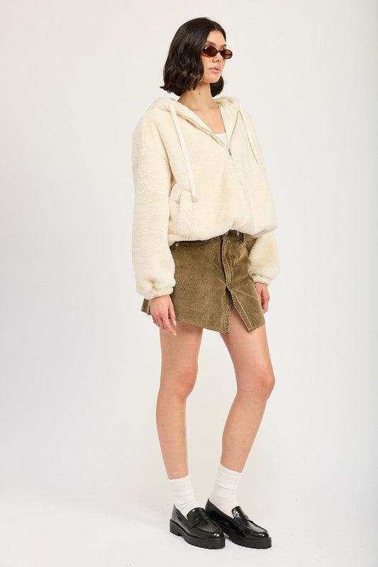 Fuzzy hooded jacket 22308867_8f68782f-bd19-487d-a803-d9656bf7185c