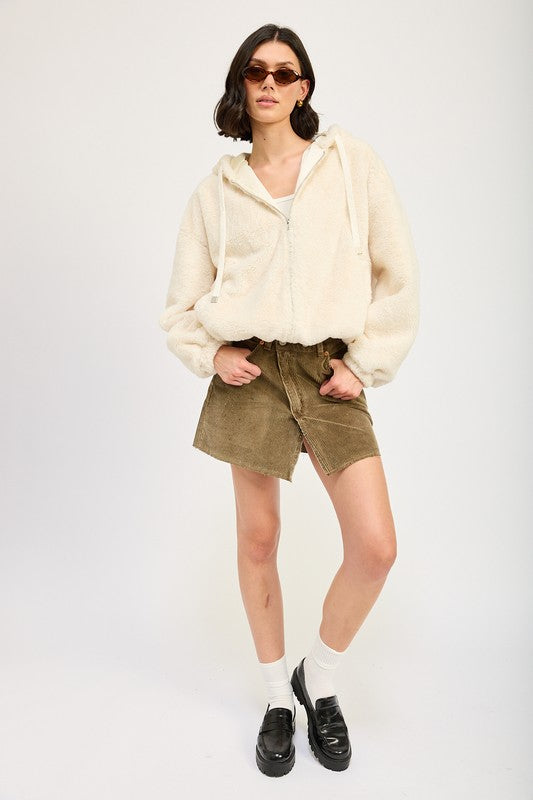 Fuzzy hooded jacket 22308867_a3caf757-9119-4e50-bef0-e11ea546befc