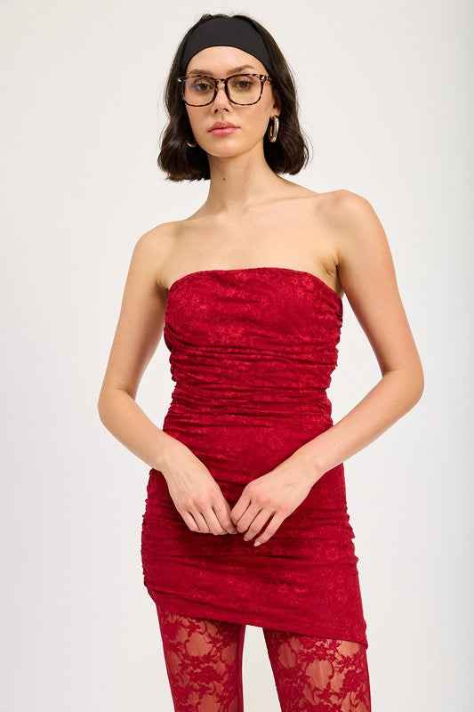 RUCHED MINI DRESS WITH LACE LEGGINGS 22308871_2c0ed4de-9d06-4af1-88fe-112e968aa802