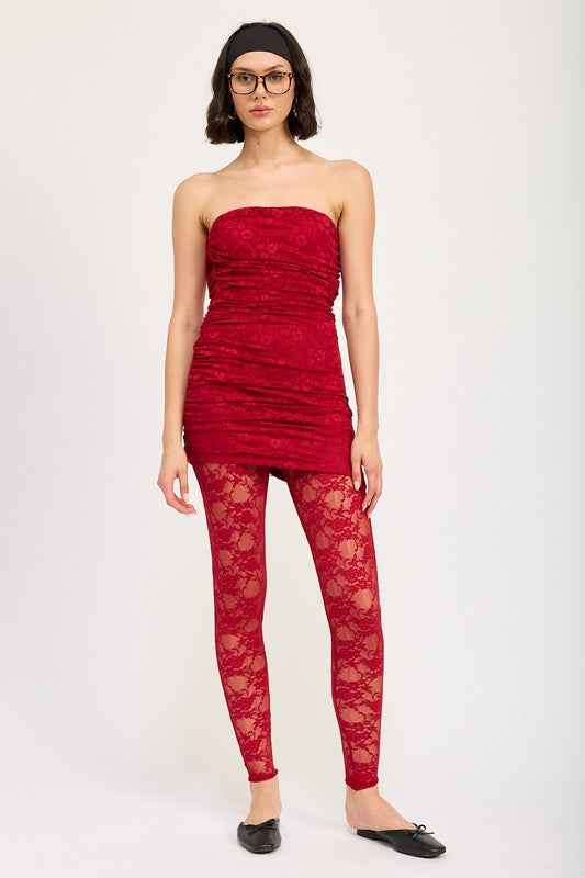 RUCHED MINI DRESS WITH LACE LEGGINGS 22308871_3a190d76-df61-4616-b108-2ead68544fa8