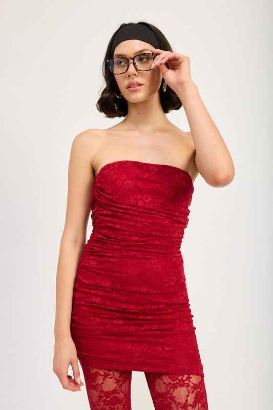 RUCHED MINI DRESS WITH LACE LEGGINGS 22308871_5ec7e717-45f4-4f45-8bb4-61509186e29c