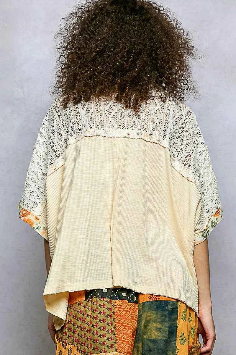 POL Floral Patchwork Lace Accent Blouse 22375059-6b00-411f-93f3-4e0ea8de0365-Max-Origin
