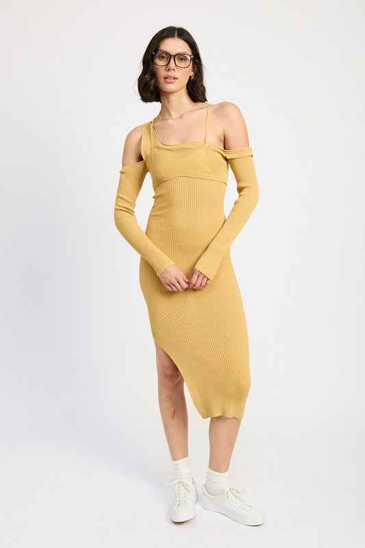 OFF SHOULDER LONG SLEEVE MAXI DRESS CAMEL 22402062_bee0c4c5-aa9c-4677-97ab-a1693b646eec