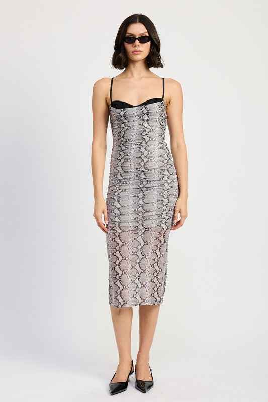 RUCHED BODYCON MIDI DRESS GREY SNAKE PRINT 22402291_f97bed8b-77ce-4eb4-a5c5-58e07e2544af