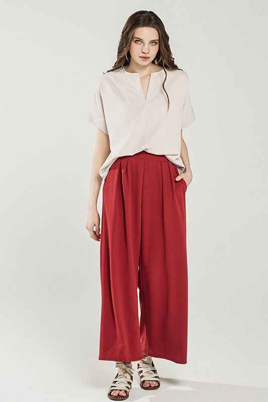 Stretch Crepe High Waist Tuck Wide Leg Pants 22429574_4ba60c94-c718-4472-911d-8ad2bee7775f