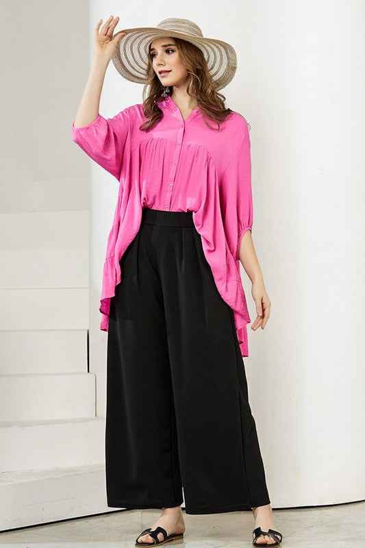 Stretch Crepe High Waist Tuck Wide Leg Pants 22429574_50650371-2cbd-4568-8312-d6e34e1e5056