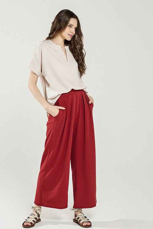 Stretch Crepe High Waist Tuck Wide Leg Pants 22429574_53deb42b-b478-4da7-abb0-faa3dc8d7d7e