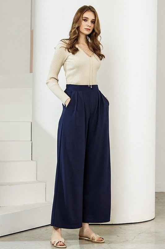 Stretch Crepe High Waist Tuck Wide Leg Pants 22429574_68c08cba-01ed-44c3-ac78-5b1e244f2044