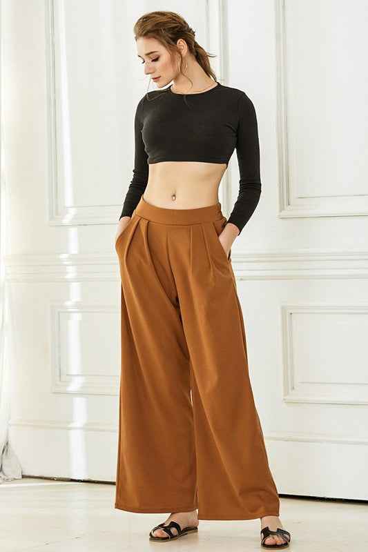 Stretch Crepe High Waist Tuck Wide Leg Pants 22429574_e8c9240e-72bc-43ea-aba3-bfba258d2f9d