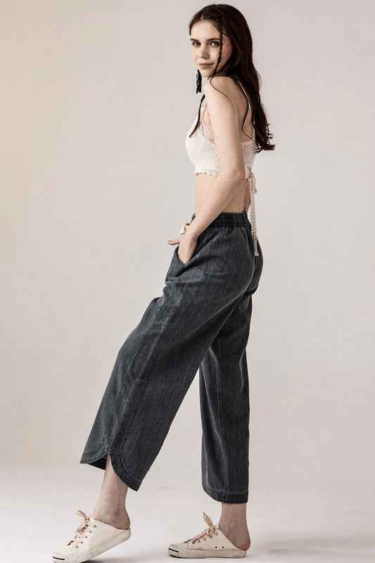 Denim Wide Leg Crop Pants with Dolphine Tail Hem 22440273_70d34158-ee15-4691-b6e0-08af6841dce1