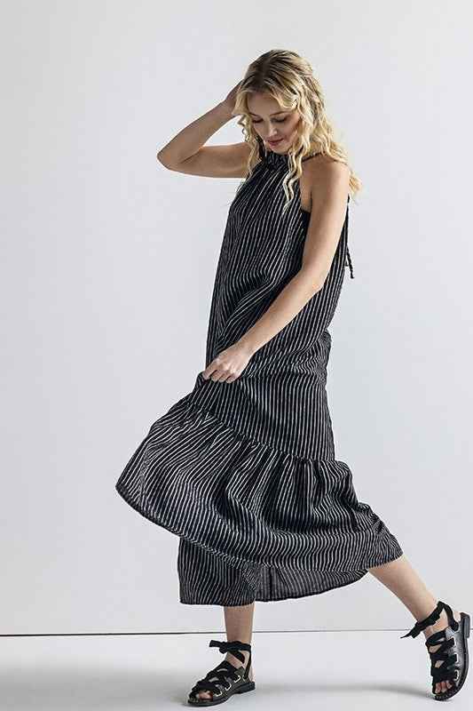 Plus Stripe High Ruffle Neckline Tiered Maxi Dress 22446695_c06e492a-ff8b-4361-a334-4d3e5e64dc62
