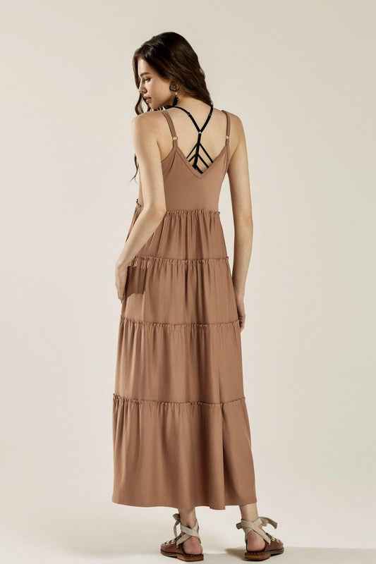 Flowy Knit V-neck Ruffle Tiers Knit Maxi Dress 22469662_e46e9088-b61b-40c2-b105-2e9040779c3f