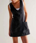 Denim scoop neck overall dress Black 22569797_4378227b-4cf4-42ac-afd4-761f2a444d70
