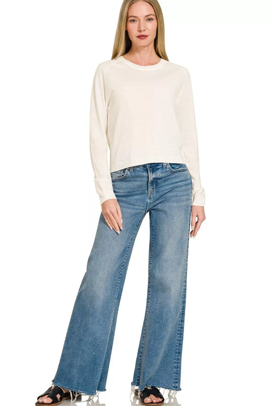 Lightweight Wool Blend Round Neck Sweater 225a52af-2d95-4e37-99ae-65436a5b8af1-Max-Origin