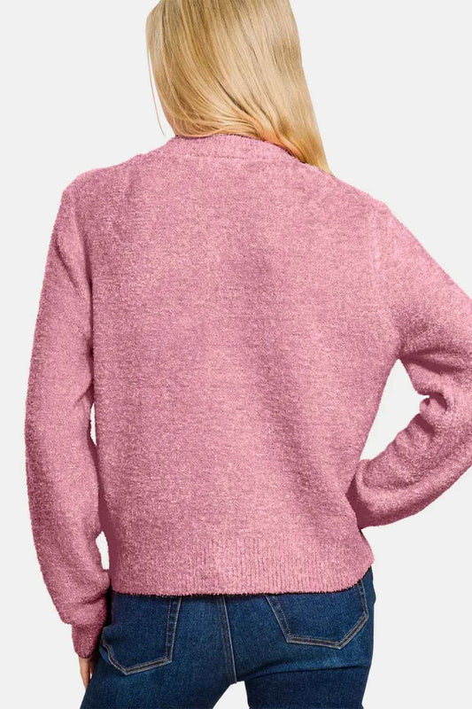 Zenana Button Down Long Sleeve Sweater Cardigan 22609d60-1406-4876-a392-7bb4423fa0e6-Max