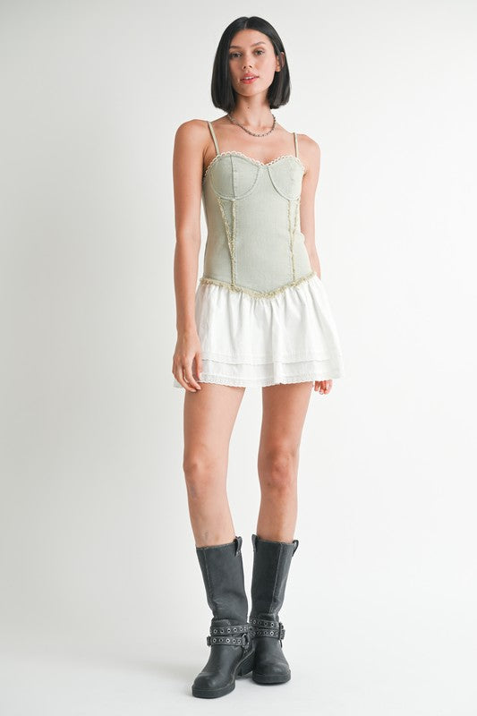 Mini sleeveless denim dress DENIM COMBO 22667649_5eb4732d-5039-4166-a7d1-59166799f75b