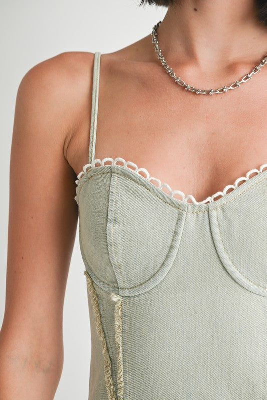 Mini sleeveless denim dress 22667649_c107d68c-9909-4b48-9ef7-ecf37620f896