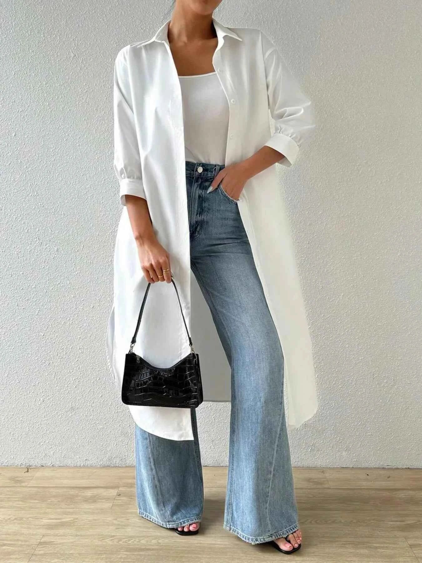 Button-Up Long Sleeve Longline Shirt 22683dea34df4efda8a72a32b20f938e-Max-Origin