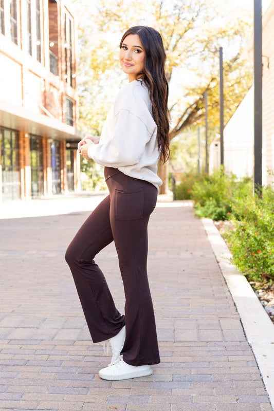 The Rhea Brown Bootcut Leggings Brown 22740734_bf1434b1-22a8-46c4-a28d-cbd2fc6b1437