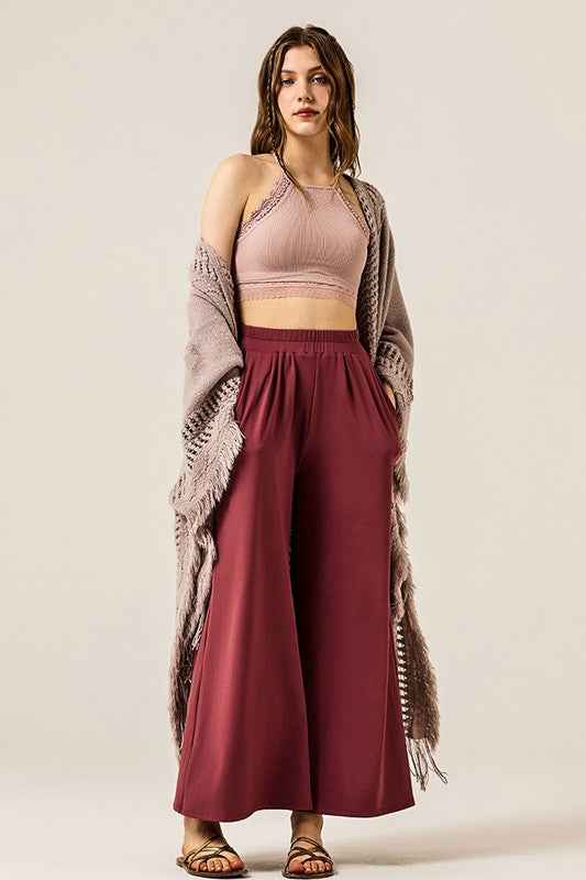 Stretch Yoga Knit Wide Leg Palazzo Pants Marsala 22886171_239b1650-90ef-4ab2-9b33-50b456a39d3a