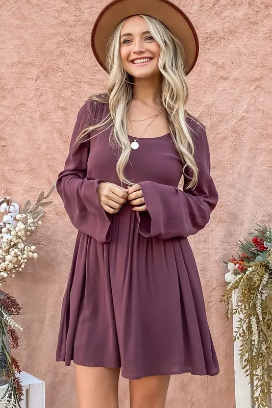 And The Why Back Lace Button Down Detail Bell Sleeve Dress 2289b6f7abf044a3899035dd338cd426-Max-Origin